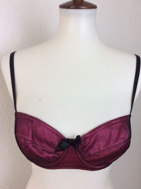 Frederick's of Hollywood Lingerie Bra Lace Padded Underwire Shimmer
